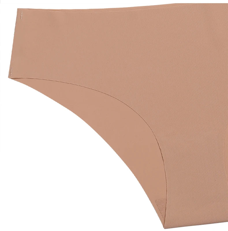 3 Pcs Seamless Panties for Women Breathable Low Waist Sexy Underwear Solid Silk Panties Brief Female Lingerie