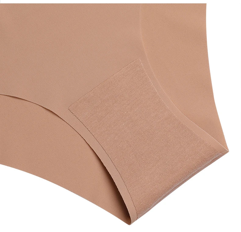 3 Pcs Seamless Panties for Women Breathable Low Waist Sexy Underwear Solid Silk Panties Brief Female Lingerie