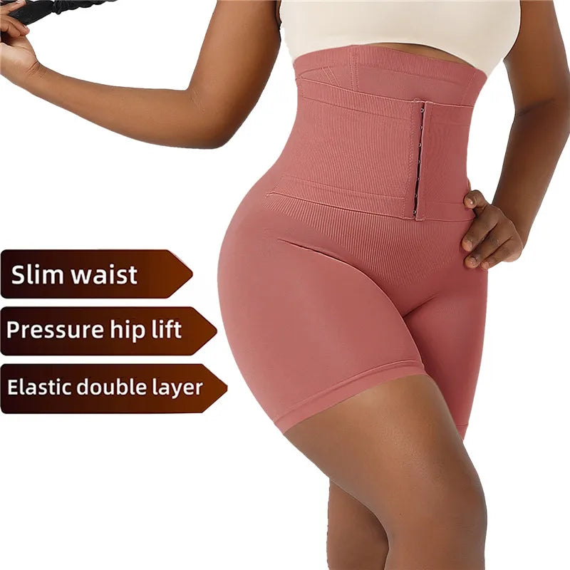 New Women Firm Tummy Control with Hook High Waist Trainer Body Shaper Butt Lifter Shapewear Panties Female Slimming Fajas Shorts