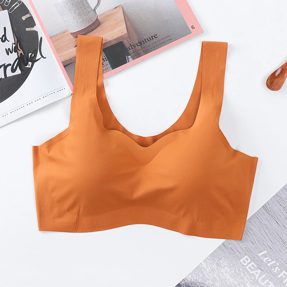 Underwear Women Bra Bras Breathable Sports Crop Tops Vest Underwear Yoga Gym Padded Bralette Running Seamless Bra