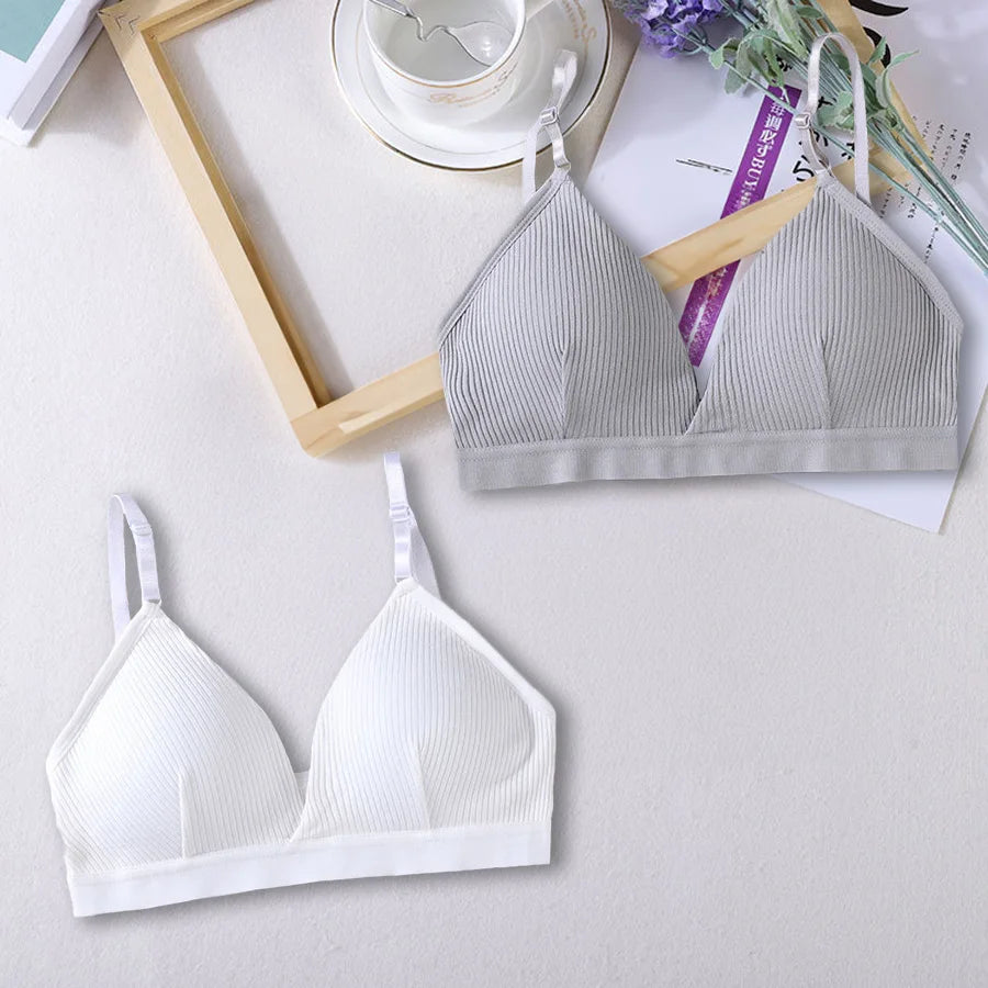 1/2 Pcs Women Sports Bras Triangle Cup Underwear Female Breathable Wrapped Tube Top Sexy Beauty Back Adjustable Sling Bra Vest