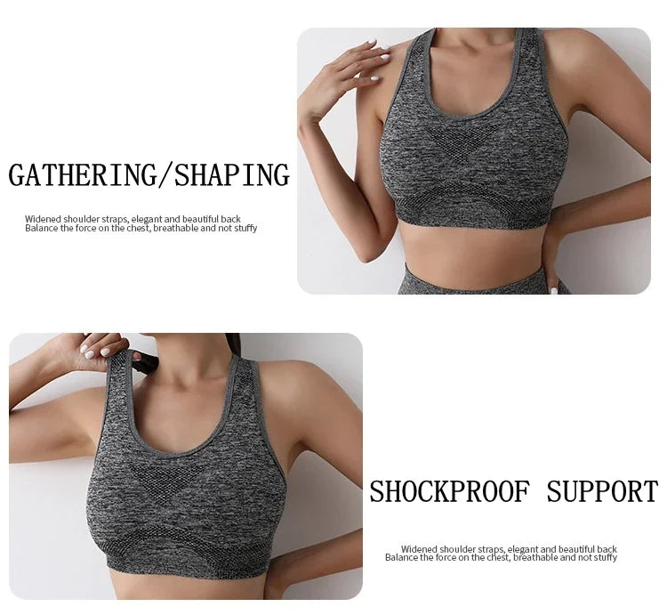 Women Sports Bra Top Push Up Fitness Yoga Bra Underwear Sport Tops For Women Breathable Running Vest Gym Wear