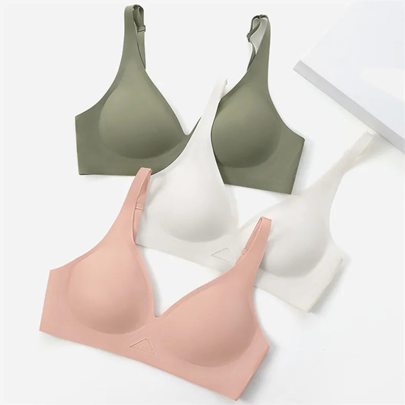 Wire Free Bra Brassieres Push Up Bralette Sexy Seamless Bras For Women Female Lingerie Woman Silky Underwear Intimate Sleepwear