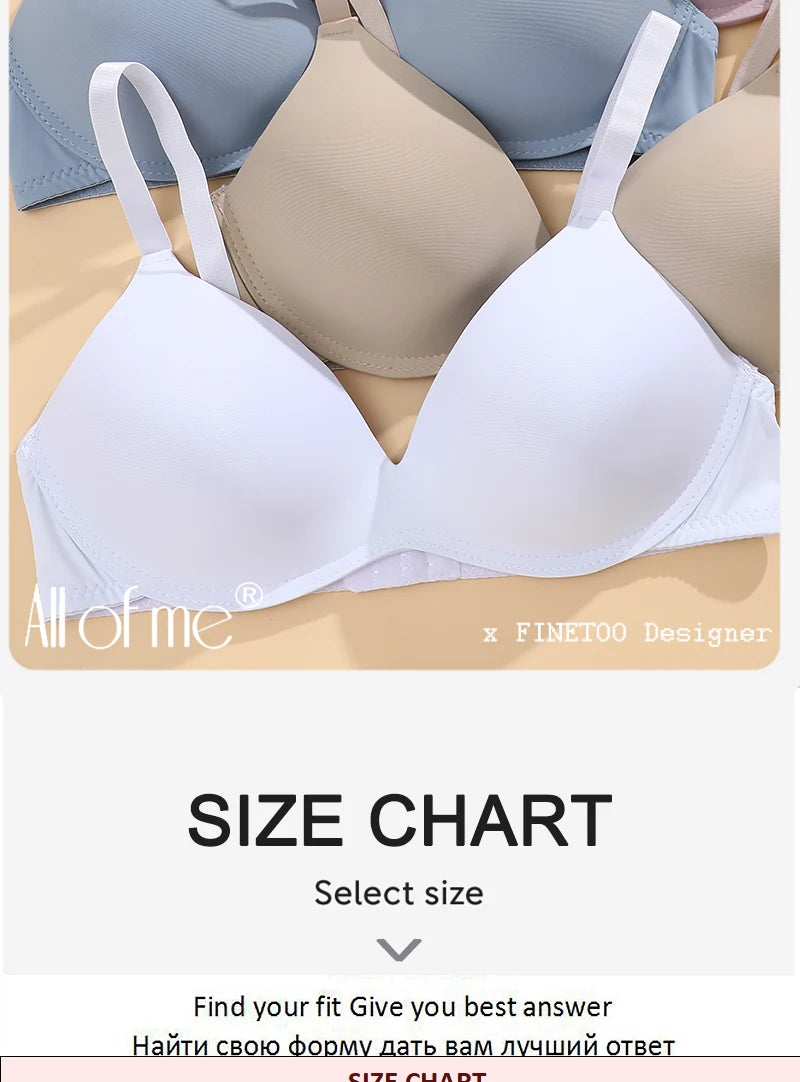 FONETOO Women Seamless Bra Sexy No Wire Push Up Underwear Girls Students Breathable Thin Bras Female's Bra Breathable Gathered