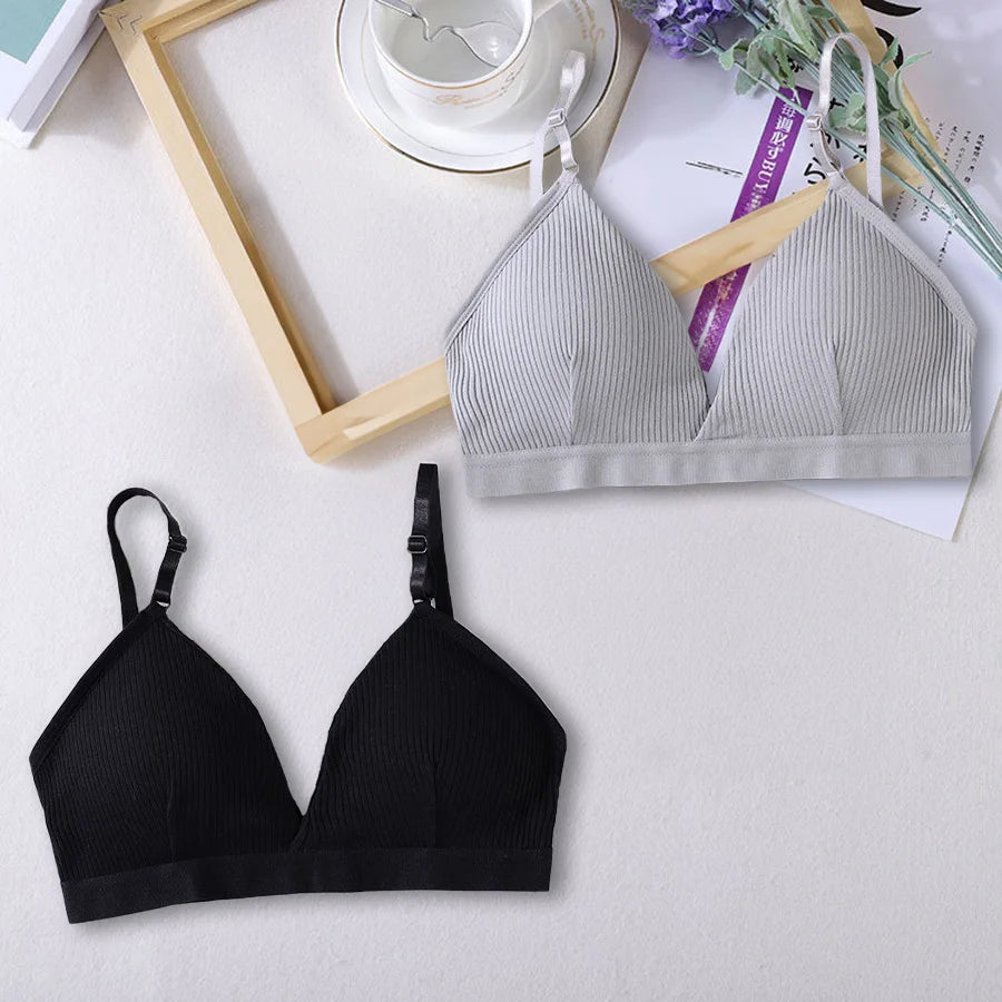 1/2 Pcs Women Sports Bras Triangle Cup Underwear Female Breathable Wrapped Tube Top Sexy Beauty Back Adjustable Sling Bra Vest