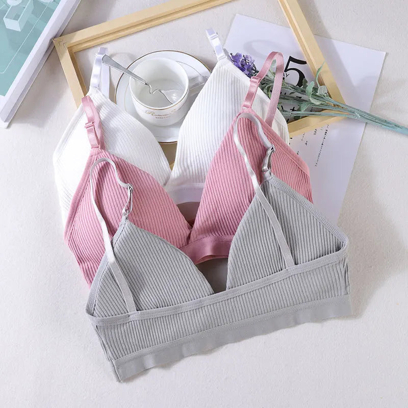 1/2 Pcs Women Sports Bras Triangle Cup Underwear Female Breathable Wrapped Tube Top Sexy Beauty Back Adjustable Sling Bra Vest