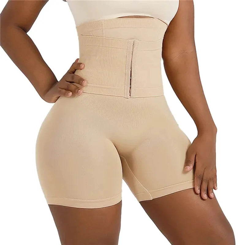 New Women Firm Tummy Control with Hook High Waist Trainer Body Shaper Butt Lifter Shapewear Panties Female Slimming Fajas Shorts