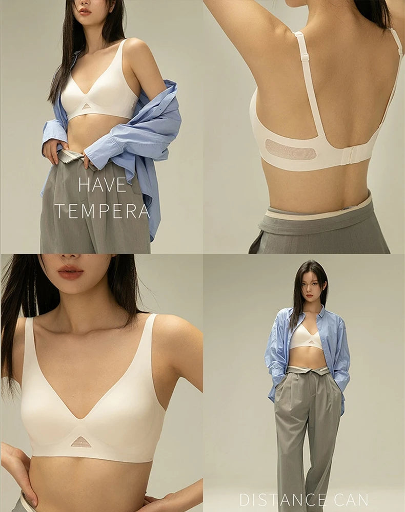 Wire Free Bra Brassieres Push Up Bralette Sexy Seamless Bras For Women Female Lingerie Woman Silky Underwear Intimate Sleepwear