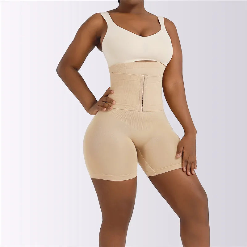 New Women Firm Tummy Control with Hook High Waist Trainer Body Shaper Butt Lifter Shapewear Panties Female Slimming Fajas Shorts