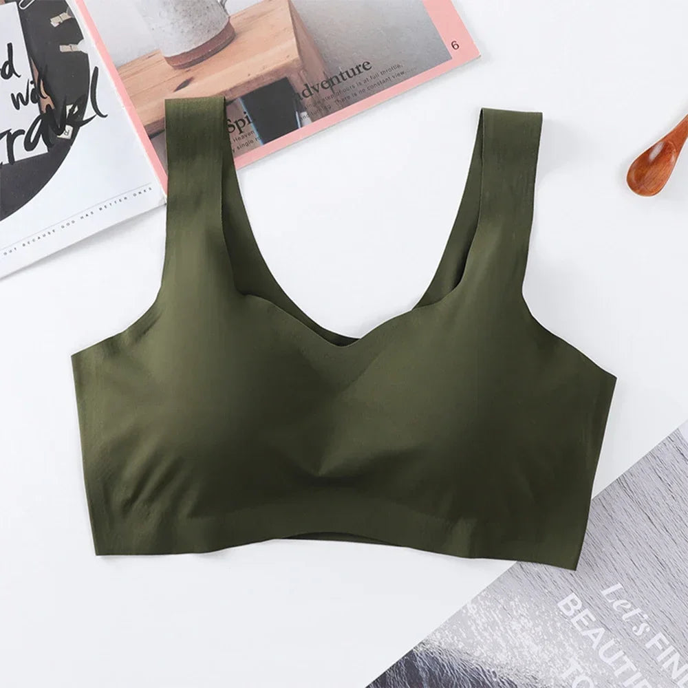 Underwear Women Bra Bras Breathable Sports Crop Tops Vest Underwear Yoga Gym Padded Bralette Running Seamless Bra
