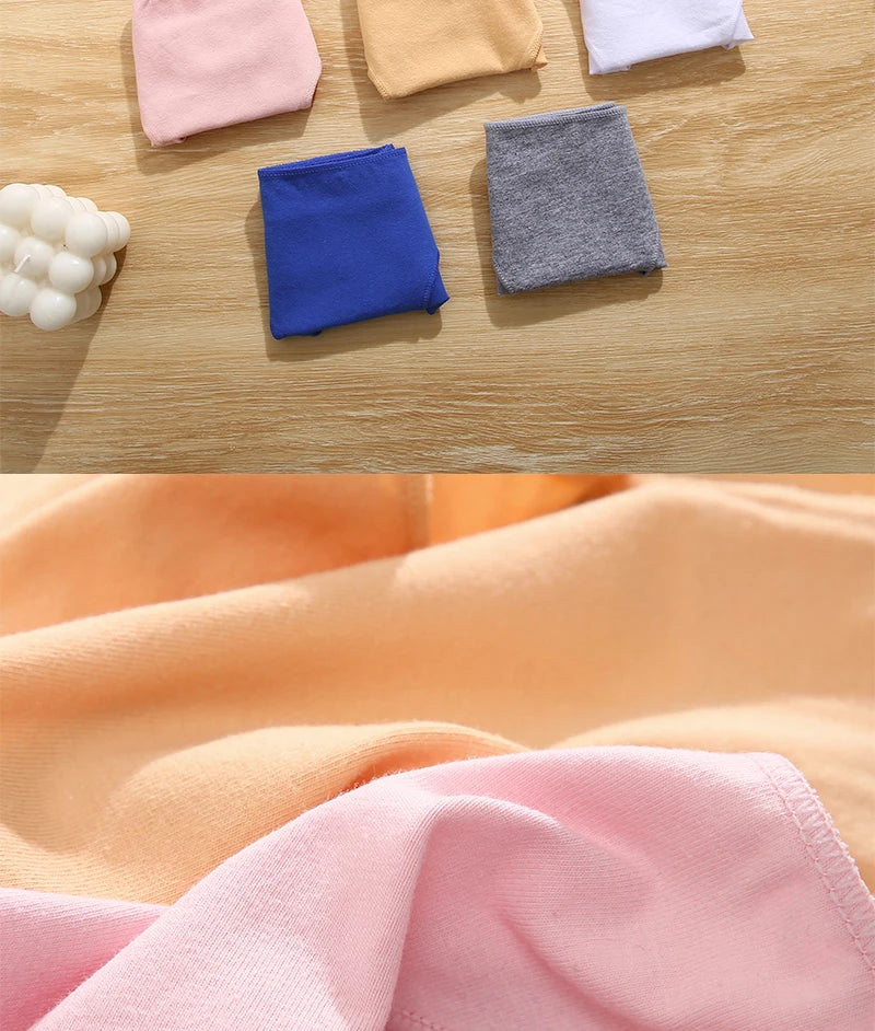 5PCS/Set M-XXL Panties Women Cotton Lingerie Woman Underwear Sexy Femme Underwear Girls Underpant Panty 7 Solid Colors