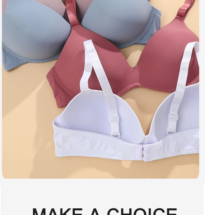 FONETOO Women Seamless Bra Sexy No Wire Push Up Underwear Girls Students Breathable Thin Bras Female's Bra Breathable Gathered