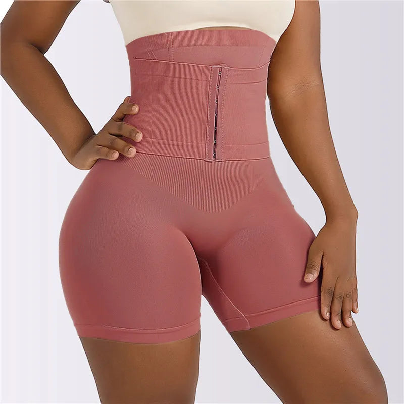 New Women Firm Tummy Control with Hook High Waist Trainer Body Shaper Butt Lifter Shapewear Panties Female Slimming Fajas Shorts