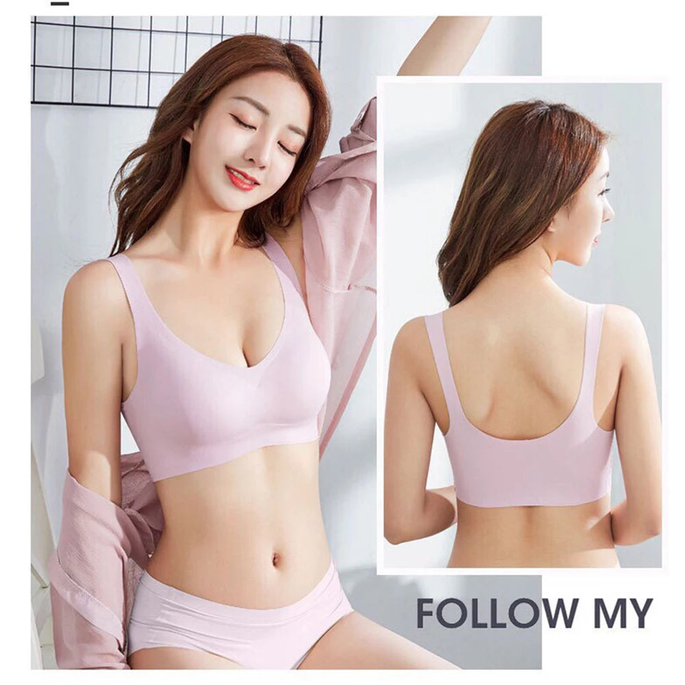 Underwear Women Bra Bras Breathable Sports Crop Tops Vest Underwear Yoga Gym Padded Bralette Running Seamless Bra