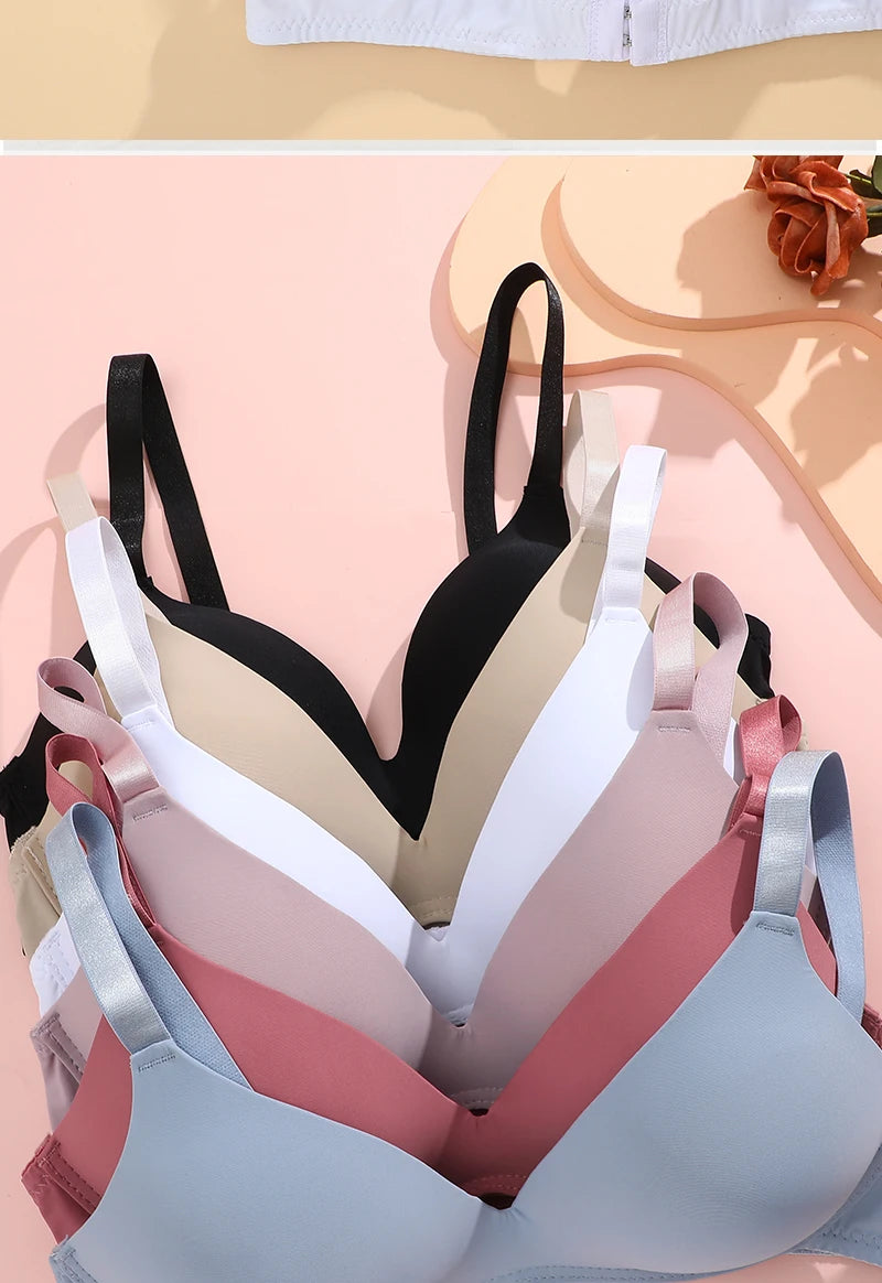 FONETOO Women Seamless Bra Sexy No Wire Push Up Underwear Girls Students Breathable Thin Bras Female's Bra Breathable Gathered