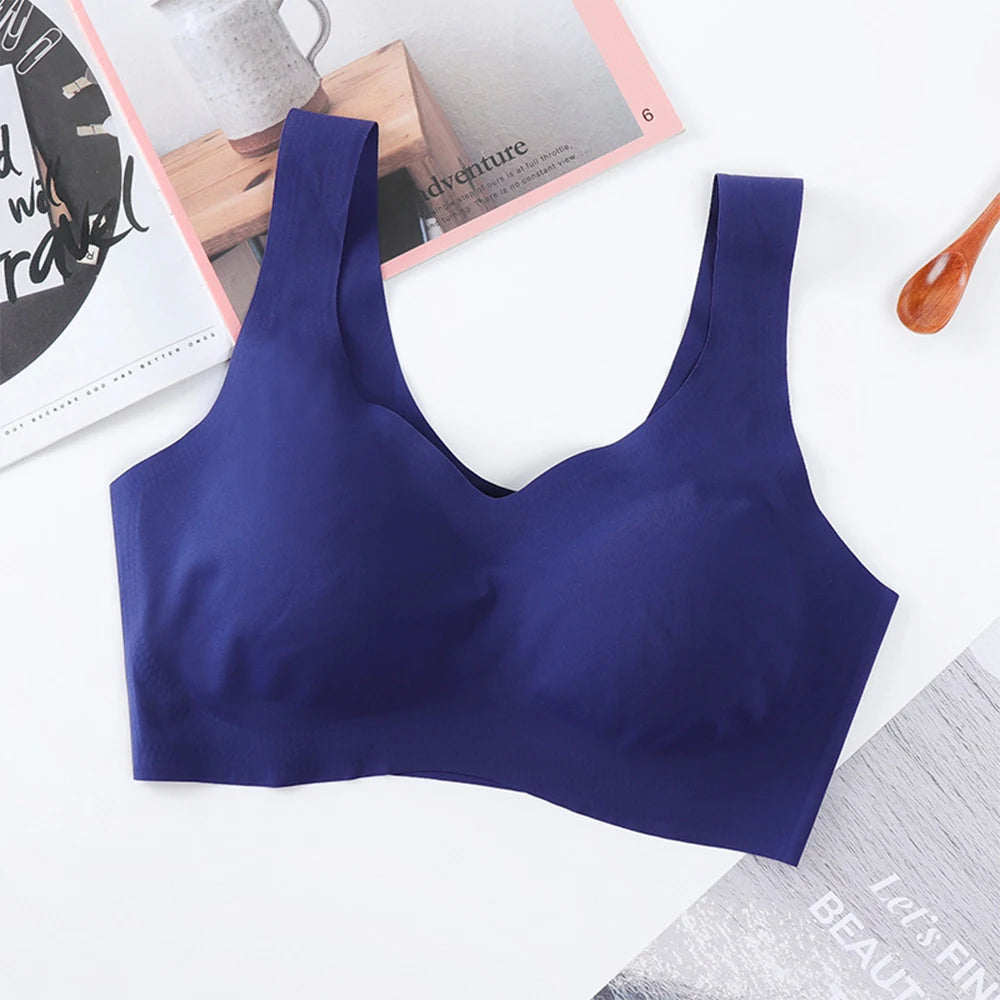 Underwear Women Bra Bras Breathable Sports Crop Tops Vest Underwear Yoga Gym Padded Bralette Running Seamless Bra