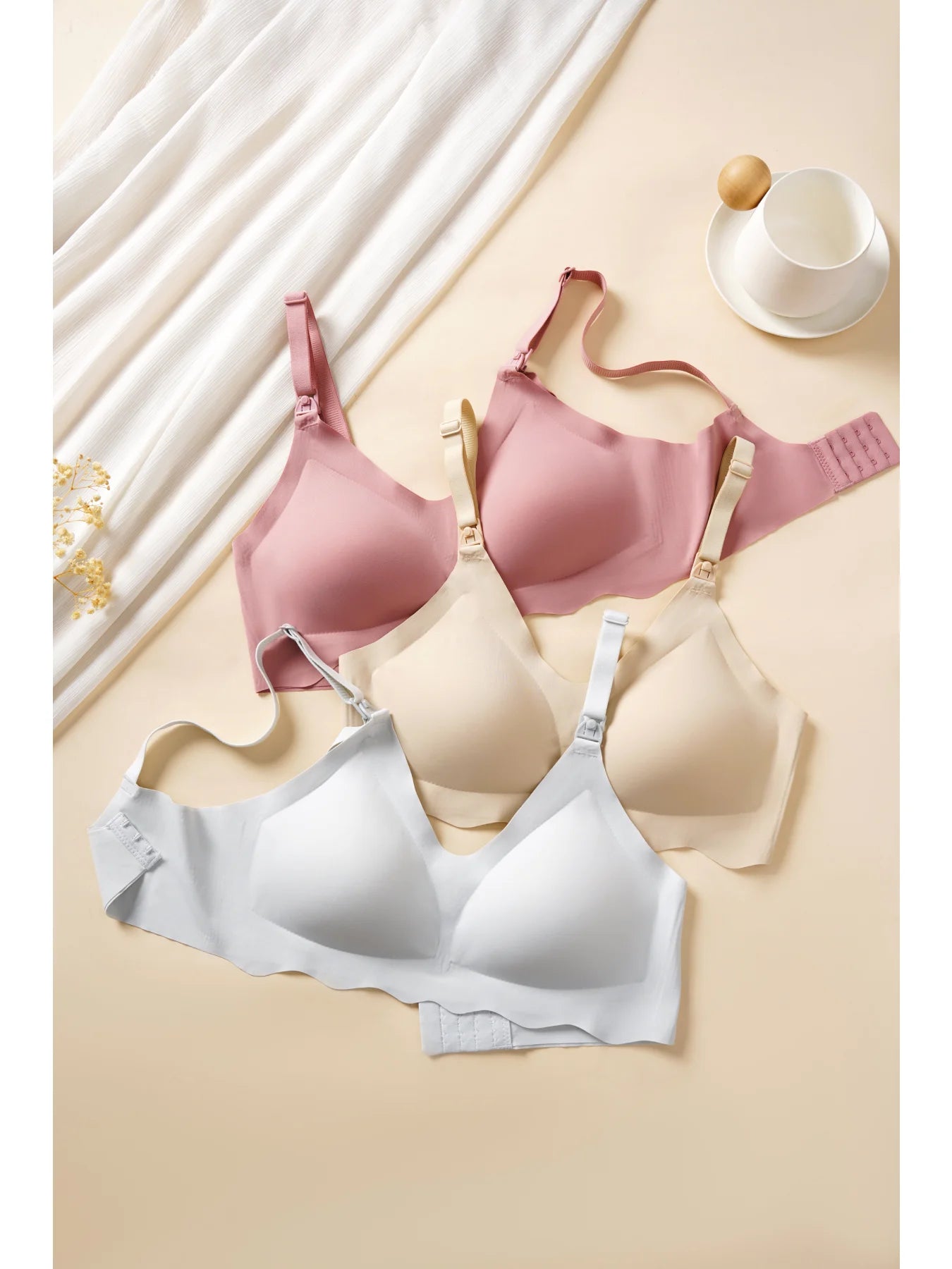 New Women Traceless Women's Comfortable and Breathable Ultra Thin Breastfeeding Bra Detachable Breastfeeding Bra