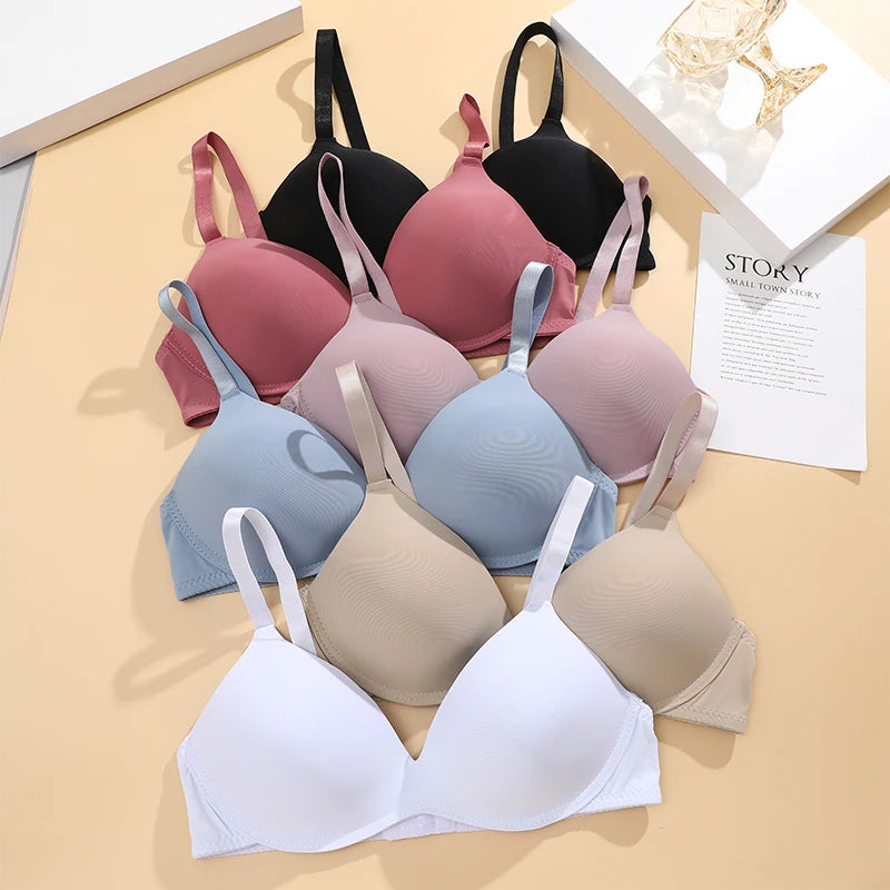 FONETOO Women Seamless Bra Sexy No Wire Push Up Underwear Girls Students Breathable Thin Bras Female's Bra Breathable Gathered