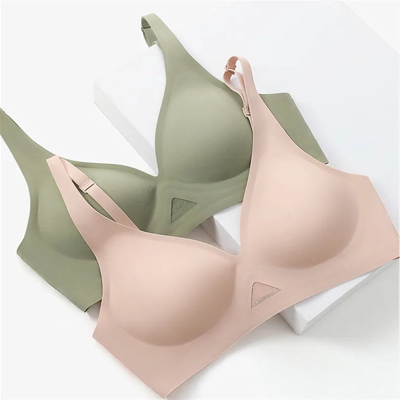 Wire Free Bra Brassieres Push Up Bralette Sexy Seamless Bras For Women Female Lingerie Woman Silky Underwear Intimate Sleepwear