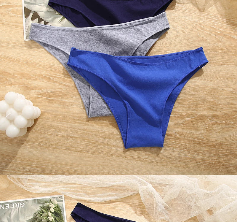 5PCS/Set M-XXL Panties Women Cotton Lingerie Woman Underwear Sexy Femme Underwear Girls Underpant Panty 7 Solid Colors