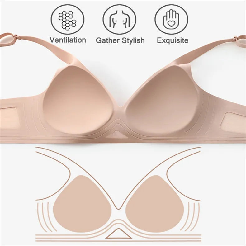 Wire Free Bra Brassieres Push Up Bralette Sexy Seamless Bras For Women Female Lingerie Woman Silky Underwear Intimate Sleepwear