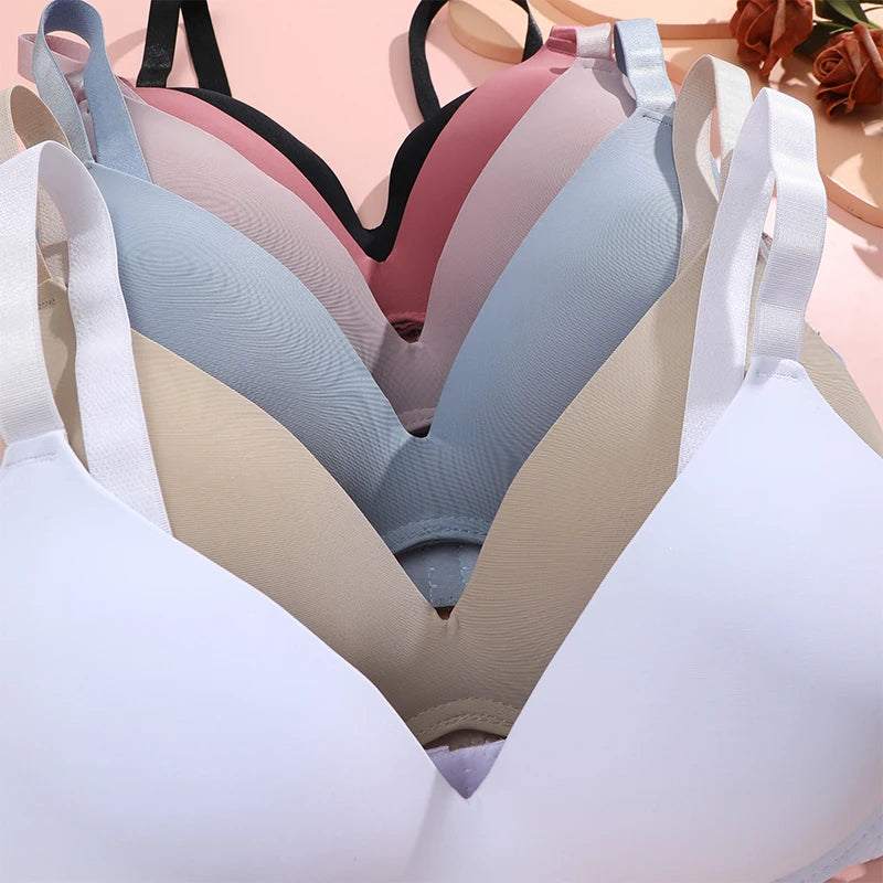 FONETOO Women Seamless Bra Sexy No Wire Push Up Underwear Girls Students Breathable Thin Bras Female's Bra Breathable Gathered