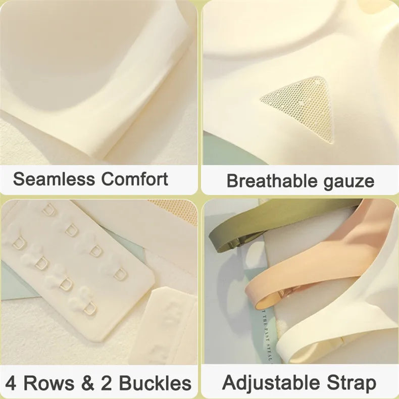 Wire Free Bra Brassieres Push Up Bralette Sexy Seamless Bras For Women Female Lingerie Woman Silky Underwear Intimate Sleepwear