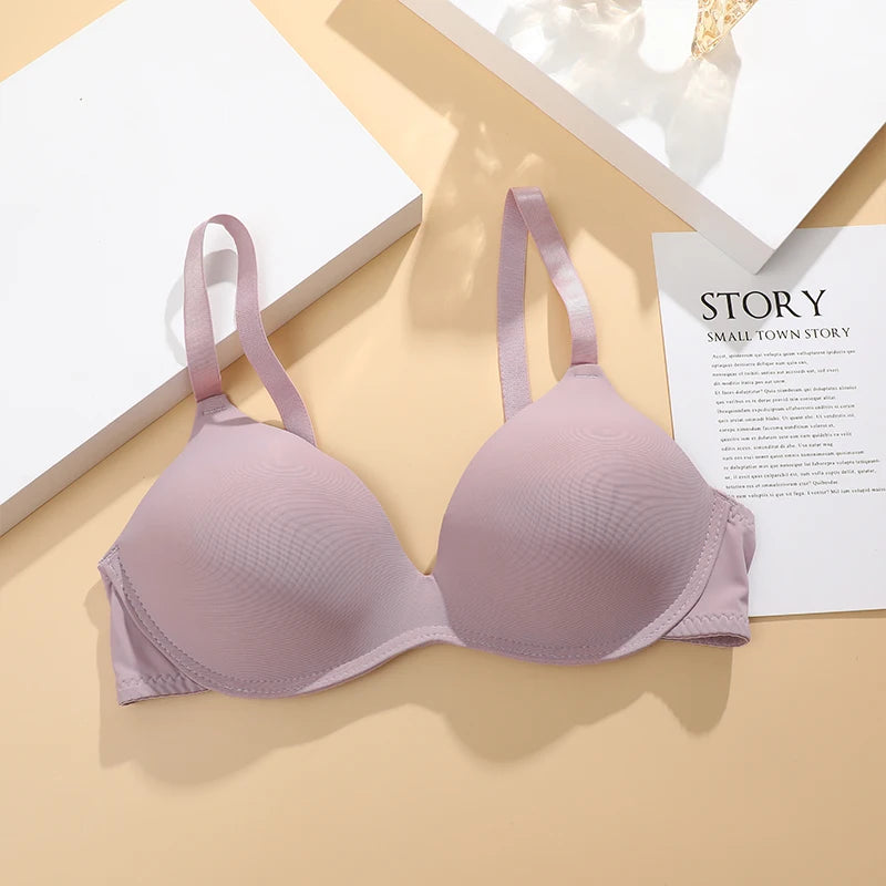 FONETOO Women Seamless Bra Sexy No Wire Push Up Underwear Girls Students Breathable Thin Bras Female's Bra Breathable Gathered
