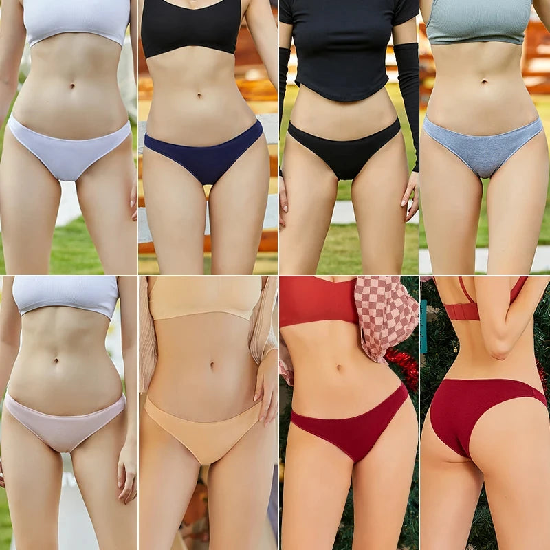 5PCS/Set M-XXL Panties Women Cotton Lingerie Woman Underwear Sexy Femme Underwear Girls Underpant Panty 7 Solid Colors