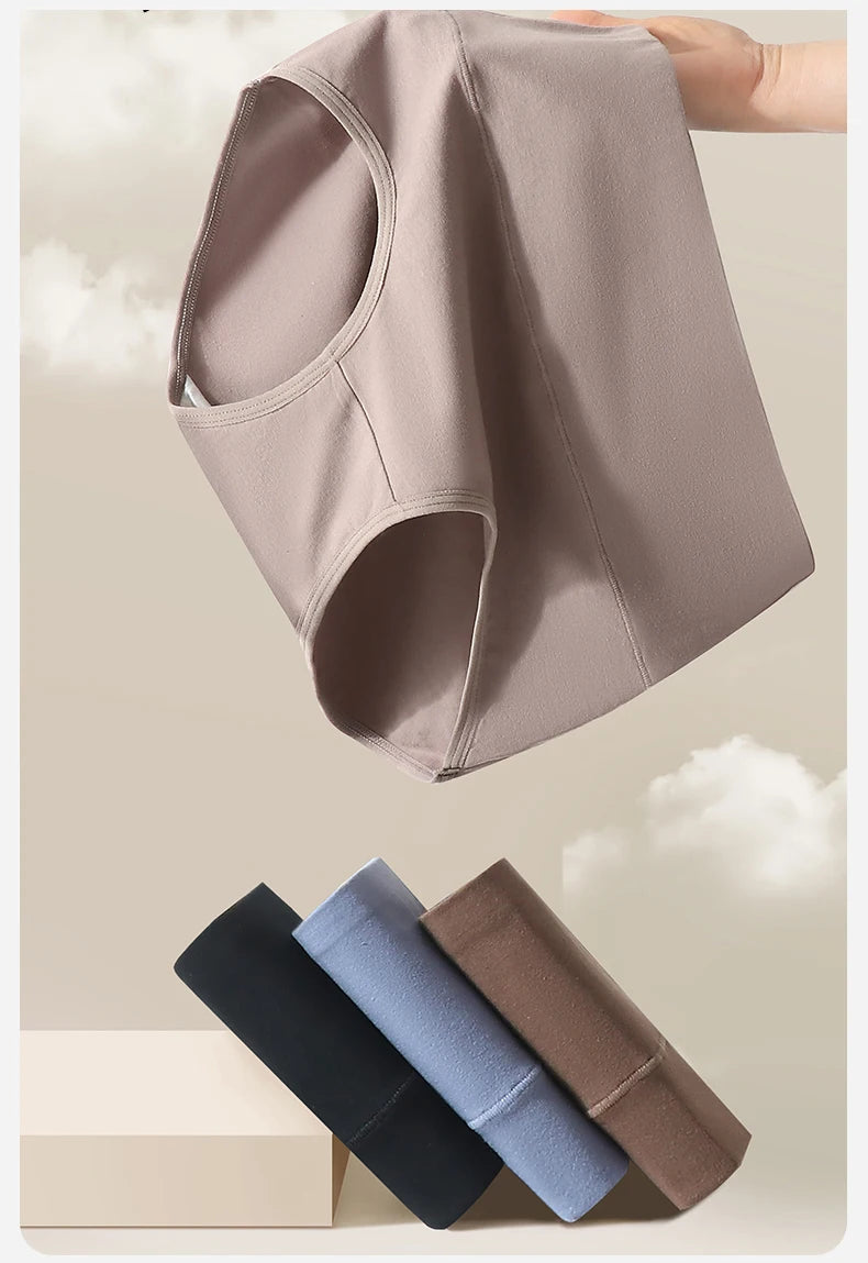 4Pcs Cotton Women's Panties High Waist Slimming Underwear Breathable Underpants Plus Size Panty Body Shaper Solid Female Briefs