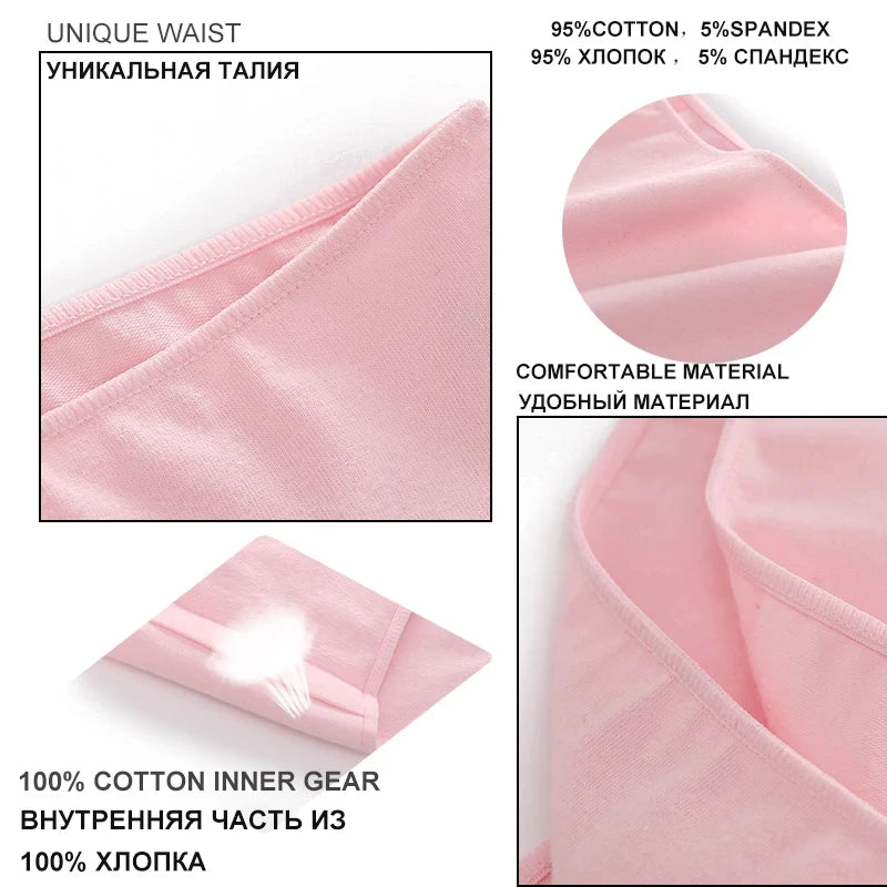 5PCS/Set M-XXL Panties Women Cotton Lingerie Woman Underwear Sexy Femme Underwear Girls Underpant Panty 7 Solid Colors