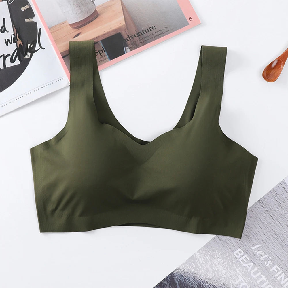 Underwear Women Bra Bras Breathable Sports Crop Tops Vest Underwear Yoga Gym Padded Bralette Running Seamless Bra