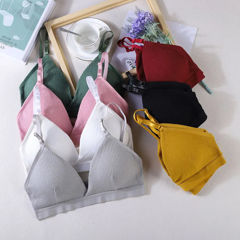 1/2 Pcs Women Sports Bras Triangle Cup Underwear Female Breathable Wrapped Tube Top Sexy Beauty Back Adjustable Sling Bra Vest