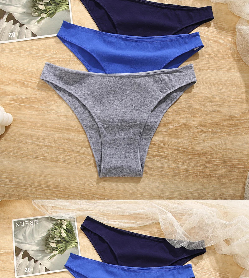 5PCS/Set M-XXL Panties Women Cotton Lingerie Woman Underwear Sexy Femme Underwear Girls Underpant Panty 7 Solid Colors