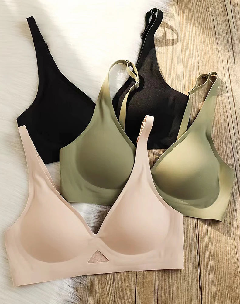 Wire Free Bra Brassieres Push Up Bralette Sexy Seamless Bras For Women Female Lingerie Woman Silky Underwear Intimate Sleepwear