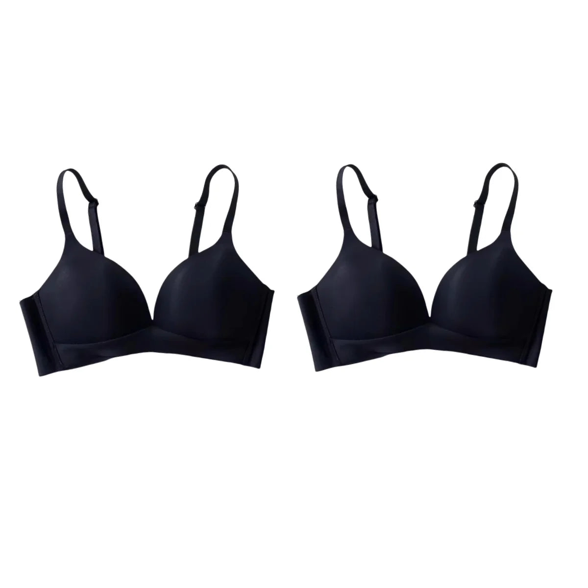 2Pcs/Set Seamless Bras For Women Glossy Underwear 3/4 Cup Push Up Bra Non-wire Bralette Japanese Female Sexy Lingerie S-XXL