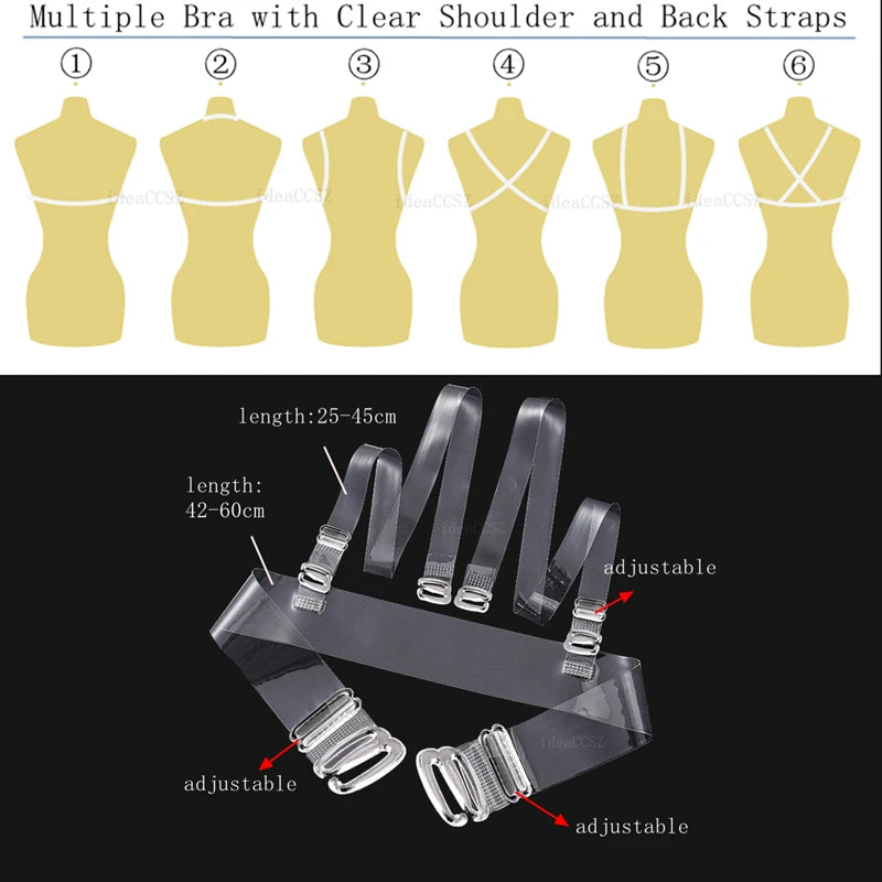 Sticky Bra for Women Backless Wedding Dress Silicone Plunge Deep U Neck Adhesive Bras Lift Boob Invisible Underwear Nipple Cover